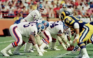 Denver Broncos QB John Elway Game Action