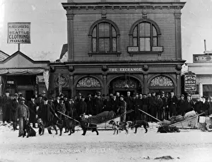 Departure Of A Dog Team From Dawson City To Valdez, Alaska
