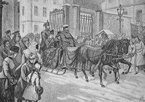 Descent Prints: Departure of the Empress of Russia from the Portal of the Anichkov Palace in St
