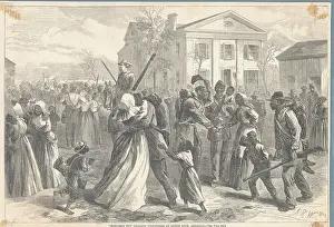 Little Rock Prints: Departure Scene of African Americans Leaving for Battle