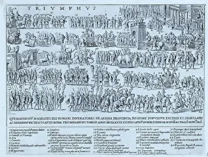 Distances Prints: Depicted here is the procession during a Roman triumph