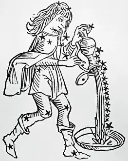 Aquarius Prints: Depiction Of Aquarius; The Water-Carrier