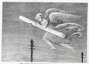 Telegraph Wire Prints: Depiction of First Telegraph Message