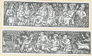 Depiction of Picnic Goers Outdoors