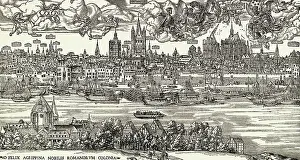 Cologne Prints: Depiction of Roman Rulers over Cologne