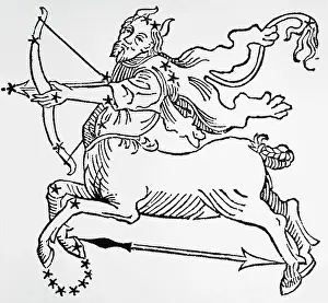 Sagittarius Prints: Depiction Of Sagittarius Sign; Centaur