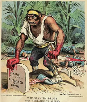 Depiction of Spain as Murderous Brute
