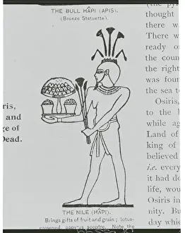 Honor Prints: Depiction of Statuette as Osiris King and Judge