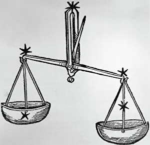 Depiction Of Zodiac Sign Libra; Scales