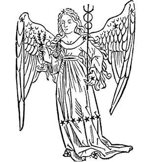 Virgin Prints: Depiction Of Zodiac Sign Virgo; Virgin