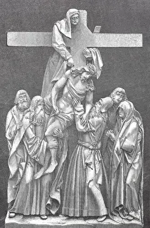 Adorned Prints: The Deposition of Christ from the Cross is the scene depicted in art from the accounts of the Gospels in which Joseph