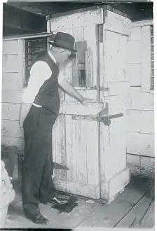Deputy at Holding Structure for Solitary Confined Prisoner