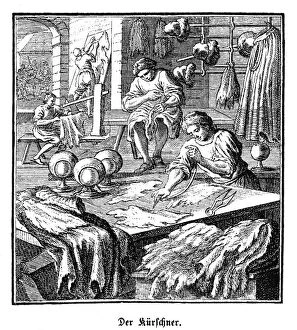 Images Dated 5th March 2018: Der Kuerschner, copperplate engraving, Regensburger Staendebuch, 1698, Christoph Weigel the Elder