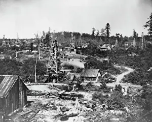 1860s Prints: Derricks in Oil Field