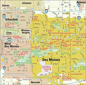 Des Moines area map