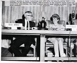Comedienne Prints: Desi Arnaz Looking at Lucille Ball