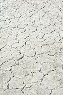 Images Dated 28th October 2012: Desiccation cracks, pattern, of a dried up salt lake, Putre, Arica and Parinacota Region, Chile