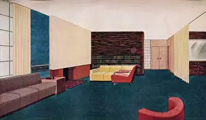 1930s Prints: Design for a Living Room c 1937