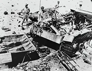 Huty32801 Prints: Destroyed German Tank, 1942