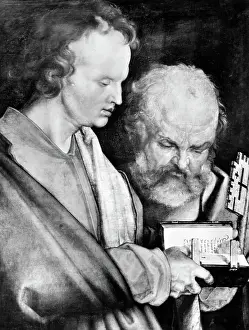 Apostle Prints: Detail/Painting;'Four Apostles, St.John