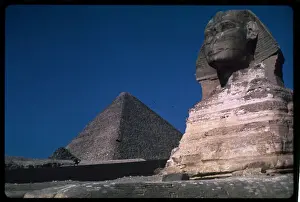 Giza Prints: Detailed View of Sphinx and Pyramid Scene