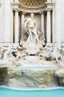 Images Dated 20th October 2016: Details of the statues of the Trevi Fountain in Rome, Italy