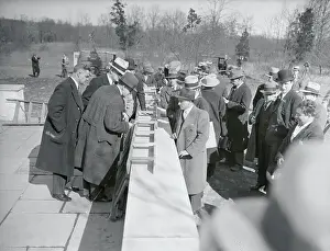 Hopewell Prints: Detectives Examining Woodworks Outdoors