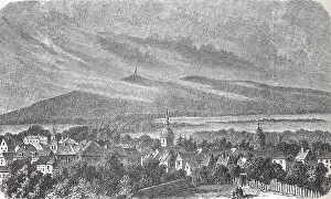 Bust Prints: Detmold and the Senne with a view of the Arminius Monument