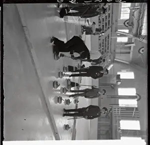 Curling Prints: Detroit and Canadian Curling Teams Performing for Camera