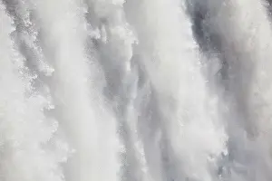 Mass Of Water Prints: Dettifoss waterfall, Joekulsargljufur National Park, Asbyrgi, Iceland, Europe