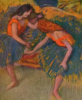 Degas Prints: Deux Danseuses Corsages Jaunes c 1902