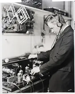 Broadcast Tower Prints: D.G. Ward Working On Radio Transmitter