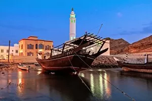 Images Dated 6th February 2014: A dhow (traditional boat) in Sur, Oman