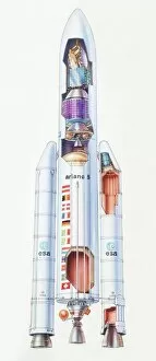 Technology Collection: Diagram of Ariane 5 rocket, side view