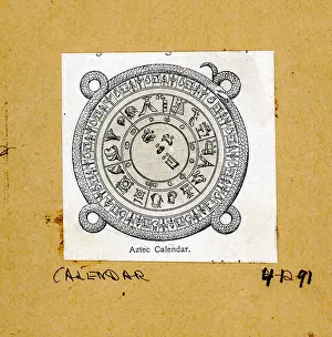 Calendar Prints: Diagram Of Aztec Calendar