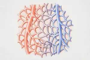 One Object Prints: Diagram of capillary network running between arteriole and venule
