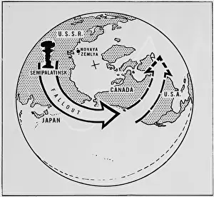Diagram of Fallout from Nuclear Explosion
