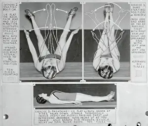 Diagrams of Woman Exercising