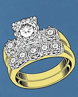 Blue Background Gallery: Diamond Ring