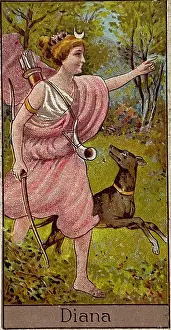 Diana or Artemis, Turf Cigarettes, Collectible Tobacco Card, 1924