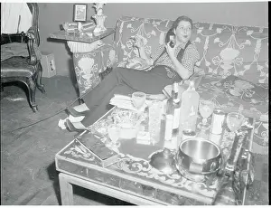 Diana Barrymore Talking on the Telephone