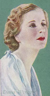 Diana Wynyard, Film Favourites series, collectible Godfrey Phillips cigarette card, 1934