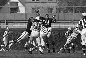 Blocking Prints: Dick Butkas Blocking Johnny Unitas Pass
