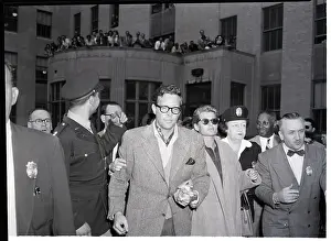 Child Abuse Prints: Dick Haymes & Rita Hayworth Leave Court