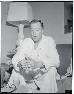 Dick Haymes Talking to Newsmen