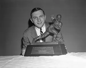 Richard W Prints: Dick Kazmaier with Trophy
