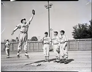 Catching Prints: Dick Sisler Jumps To Field Ball