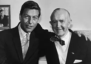 Prints of circa 1964: EXCLUSIVE American comedians and actors Dick Van Dyke (left) and Stan Laurel (1890 - 1965) of the Laurel and Hardy comic team, together at the Oceana Motel in Santa Monica, California Timeless Comedy Icons: Classic Moments from the Legendary Duo: Dick And Stan