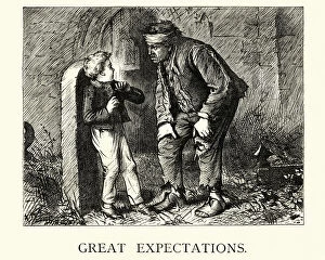 Boys Gallery: Dickens, Great Expectations, Pip and the escaped convict