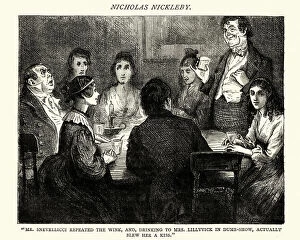 Images Dated 11th August 2018: Dickens, Nicholas Nickleby, Mr Snevellicci repeated the wink